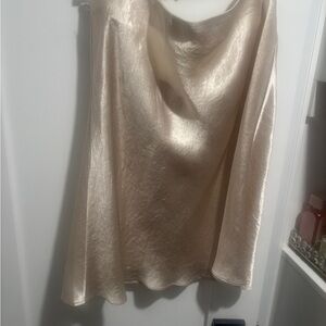 Aritzia Satin Mini Skirt in Champagne